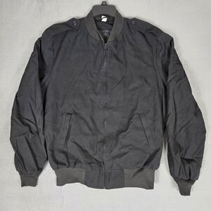 Neptune Garment Co Jacket Mens 44 Long Wool Polyester Blend Black‎ Army Officer